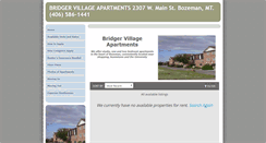 Desktop Screenshot of bridgervillageapts.com