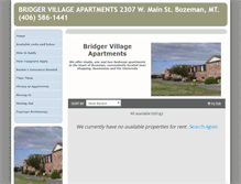 Tablet Screenshot of bridgervillageapts.com